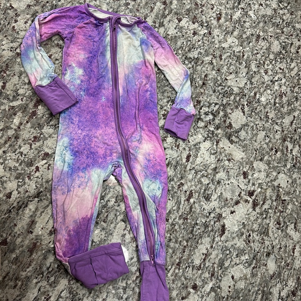 Little sleepies bamboo footie pajamas convertible viscous super stretchy paint